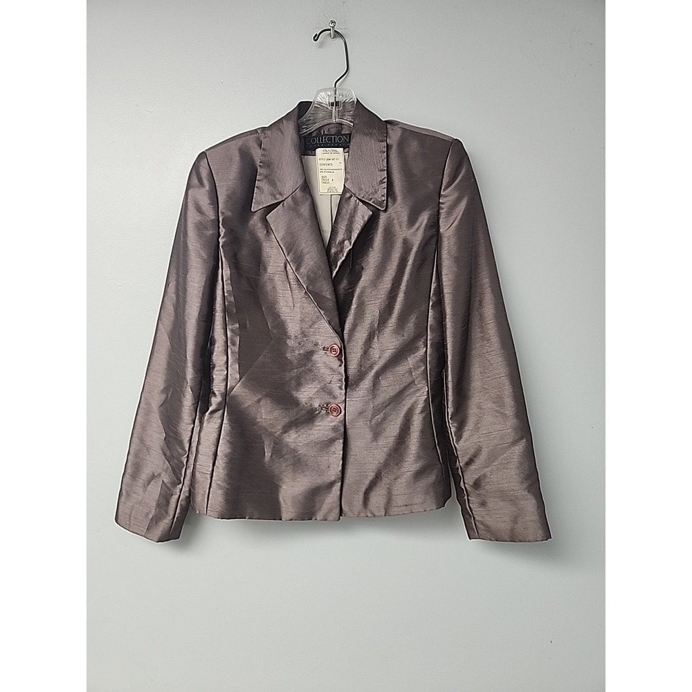 Women's Vintage Size 8 HARVE BENARD COLLECTION Purple Gray Blazer Modern Fit